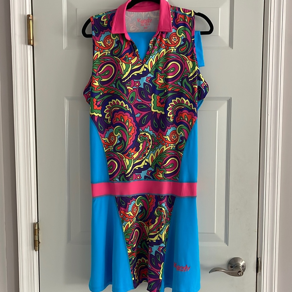 Golf/tennis/pickleball dress with under shorts.
